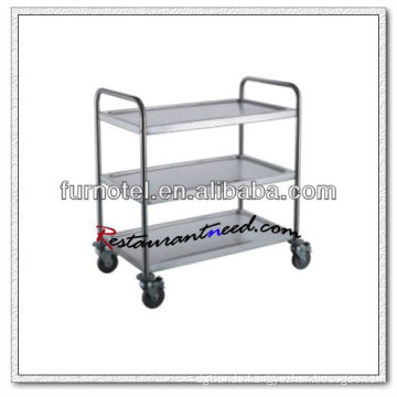 S086 Assembling 3 Layers Stainless Steel Service Trolley